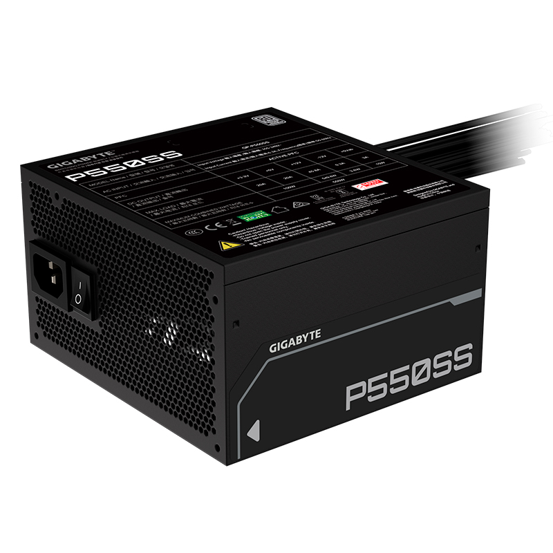 Fuente de alimentación Gigabyte P550SS, 550W, 80 PLUS Silver, Formato ATX., miniatura 2