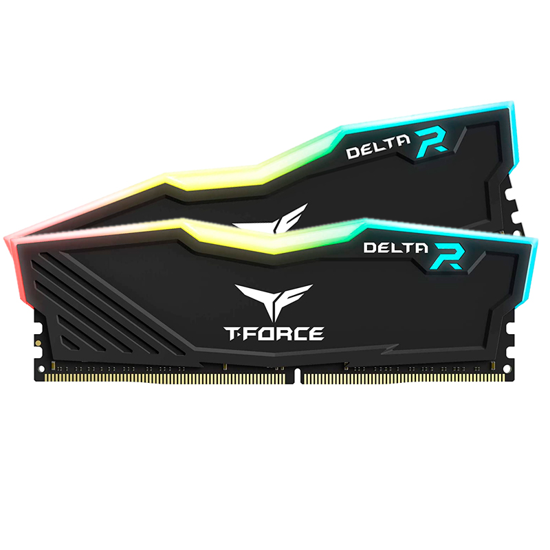 Memoria TEAMGROUP T-FORCE DELTA RGB 16GB (2 x 8GB) DDR4-3600MHz, CL18, 1.35V, RGB, Negro, miniatura 1