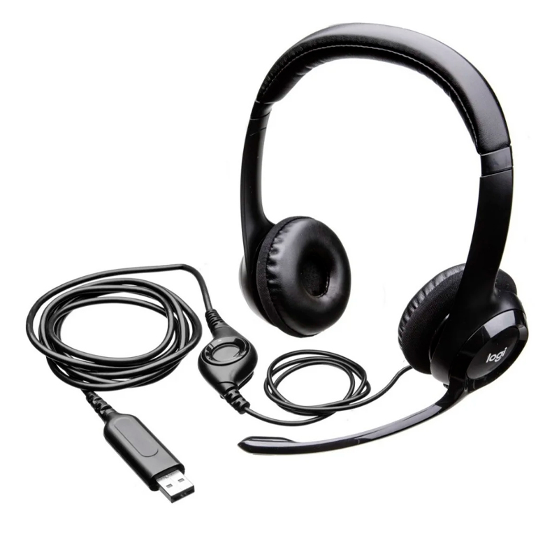 Auriculares Estereo (On-Ear) con microfono Logitech H390, Interfaz USB-A, Color negro, miniatura 3