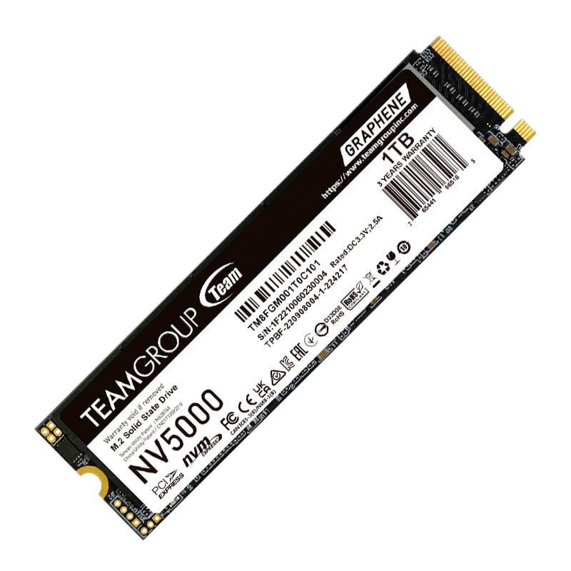 Unidad de estado solido TEAMGROUP NV5000 M.2 PCIe 4.0 SSD M.2 1TB, PCIe Gen4x4 con NVMe, miniatura 1
