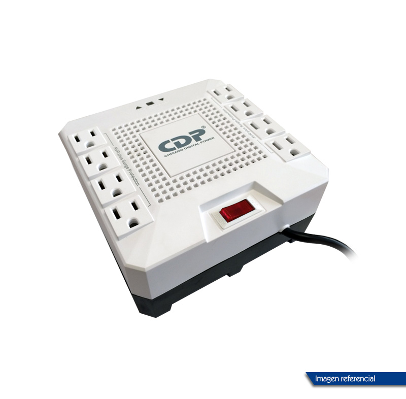 Regulador de voltaje CDP RC-AVR pro 1808i, 1800VA, 1000W, 220V, 8 tomacorrientes., miniatura 1