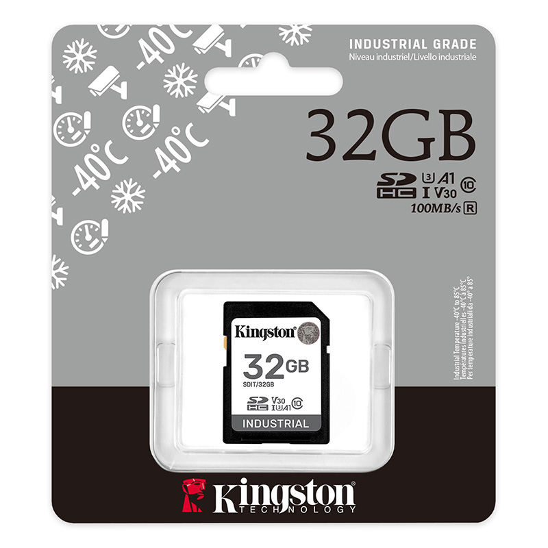 Tarjeta de memoria Kingston 32GB Industrial/SDHC/C10/UHS-I/U3/V30/A1/UHS-I, miniatura 2