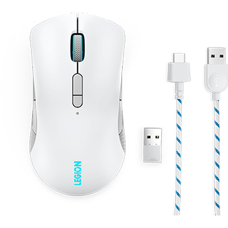 Mouse gamer inalambrico Lenovo M600 Legion, BT5.0/2.4GHz/USB 2.0/hasta 16000 DPI/RGB/Gris, miniatura 1