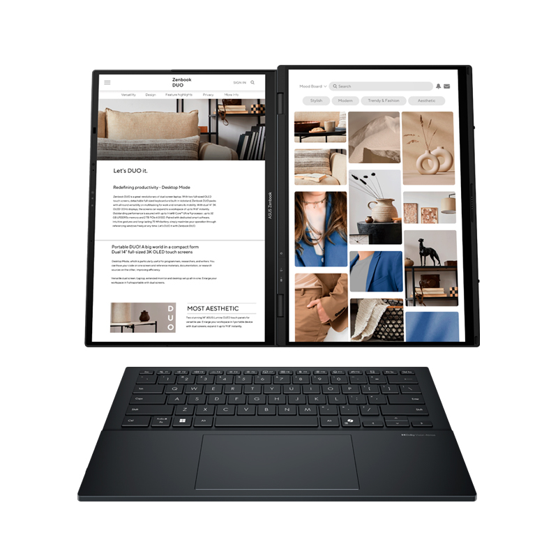 NB ASUS ZENBOOK DUO UX8406CA-QL444W/14 FHD OLED Touch/Core Ultra 9 285H 5.4G/16G LPDDR5X, miniatura 3
