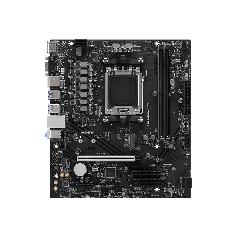 Motherboard MSI PRO A620AM-B EVO, Chipset AMD A620A, Socket AM5, HDMI, VGA, mATX, miniatura 2