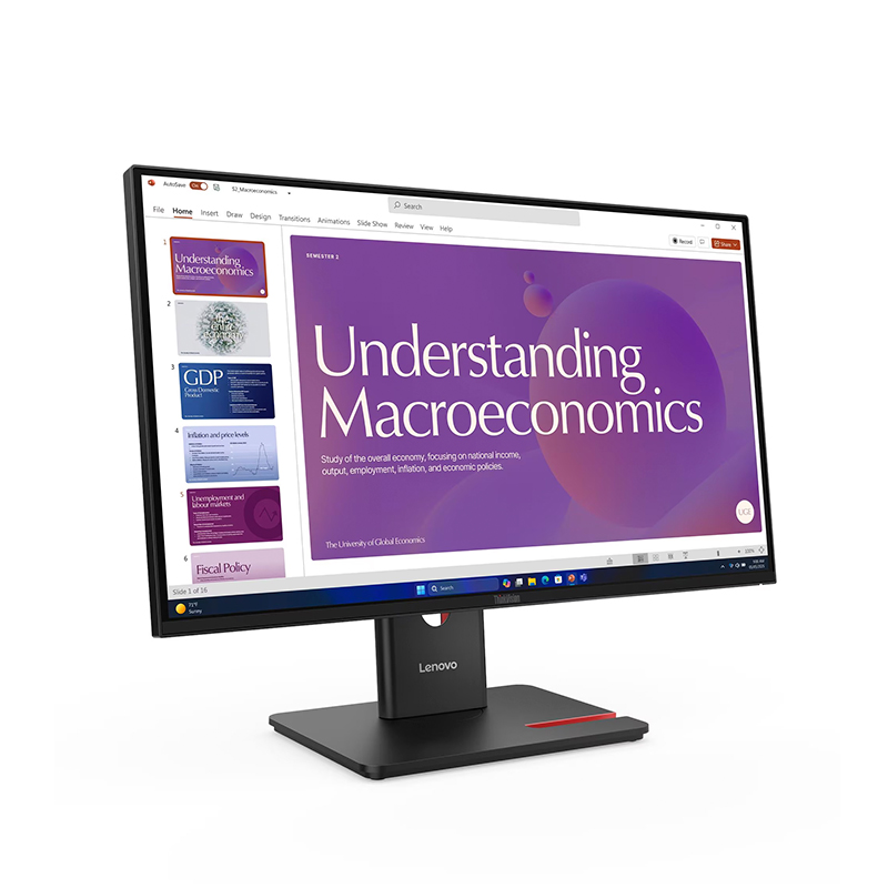 Monitor Lenovo ThinkVision T24D-40, 23.8 1920x1080 WLED IPS HDMI/DP/RJ-45/Raven Black, miniatura 1