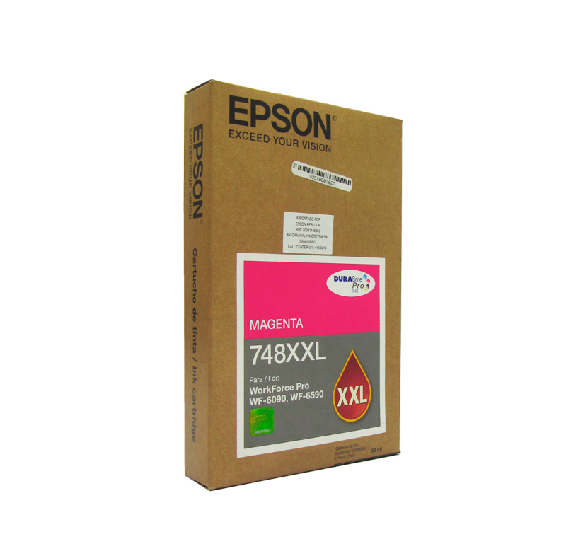 cartucho de tinta Epson 748XXL, Magenta, Alto Rendimiento, para Epson WorkForce Pro., miniatura 1