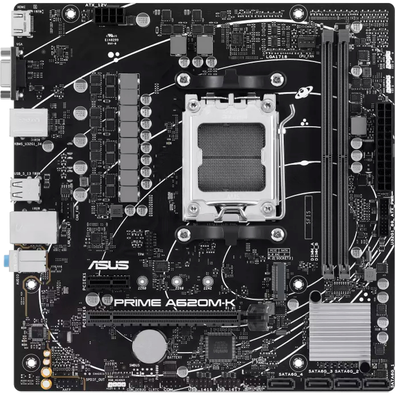 Motherboard ASUS PRIME A620M-K, Chipset AMD A620, Socket AMD AM5, mATX, miniatura 2