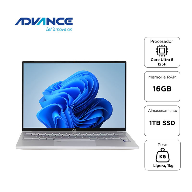 Notebook Advance NV7050 14 WUXGA IPS Core Ultra 5 125H 4.5GHz 16GB LPDDR5-6400, miniatura 2