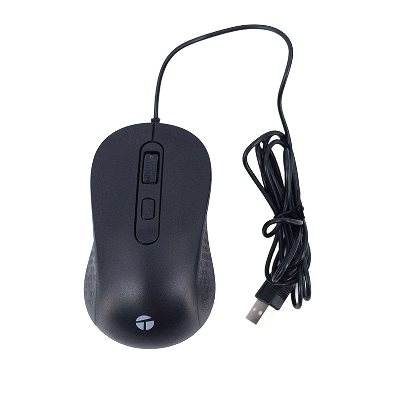 Mouse óptico TEROS TE-1229S, USB, 4 botones, negro, miniatura 2