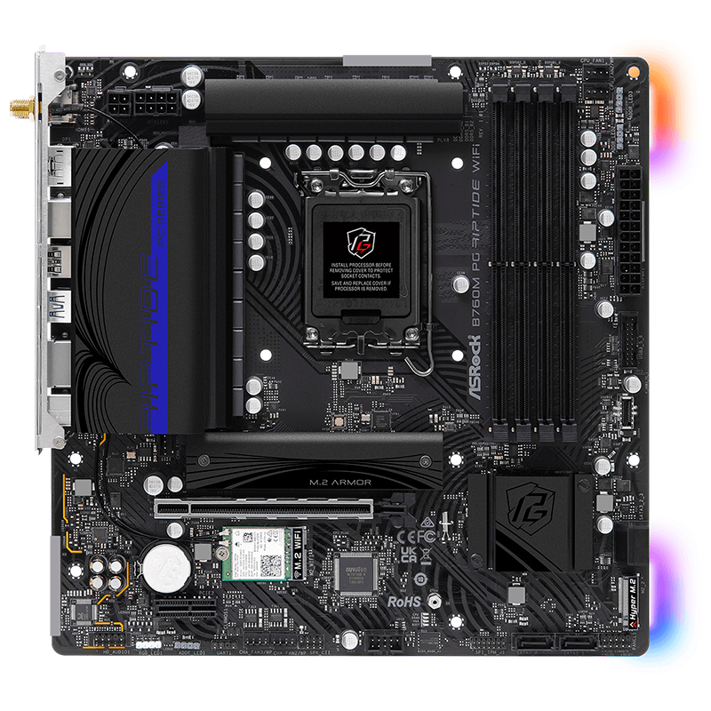 Motherboard ASROCK B760M PG Riptide WiFi, Chipset Intel B760, LGA1700, mATX, miniatura 2
