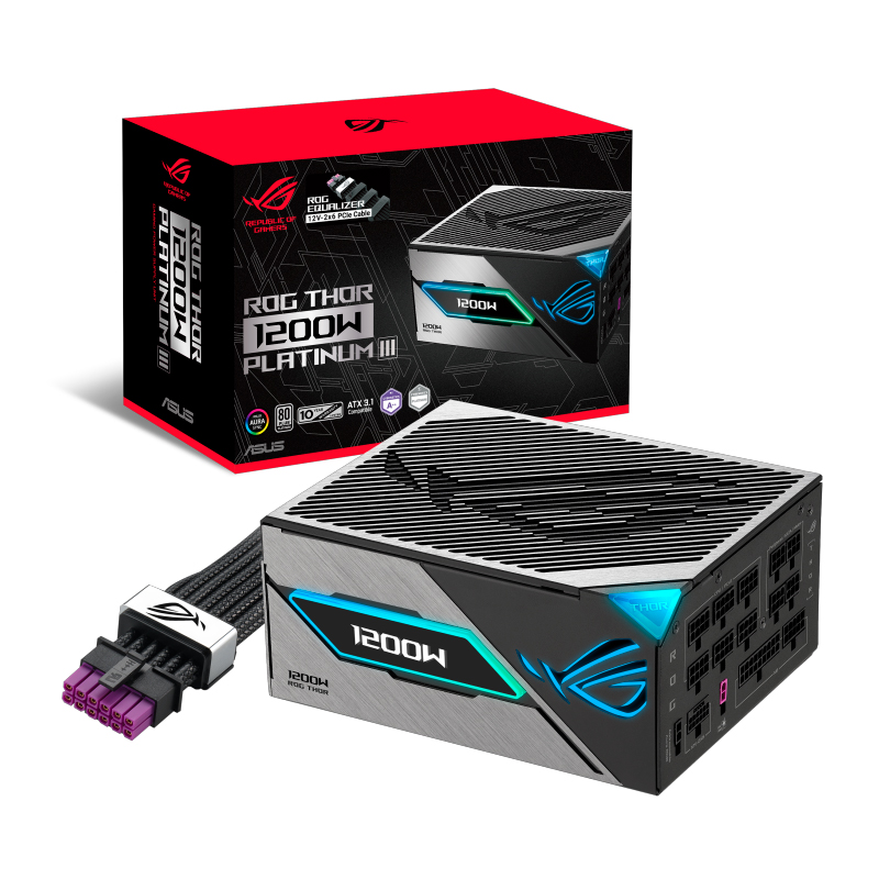 Fuente de alimentación ASUS ROG Thor 1200W Platinum III, 80 Plus Platinum, Formato ATX, miniatura 3